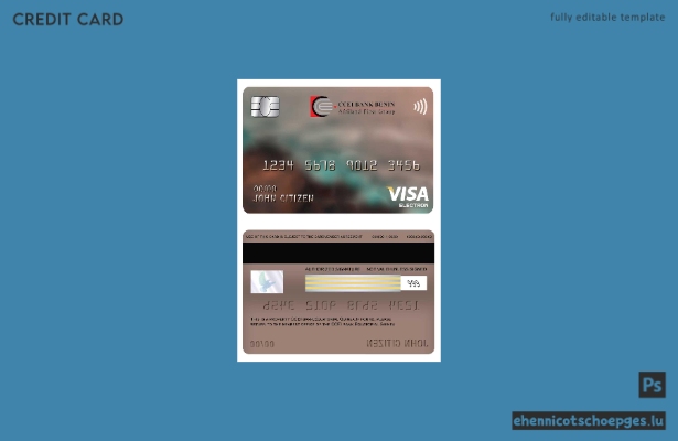 Beispielvorschau der CCEI Bank Visa Electron Karte in Äquatorialguinea